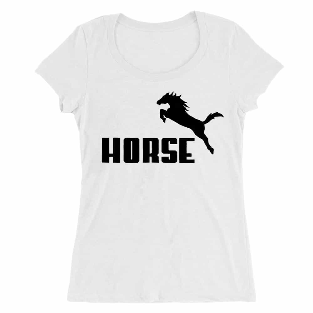 Horse Logo Női O-nyakú Póló