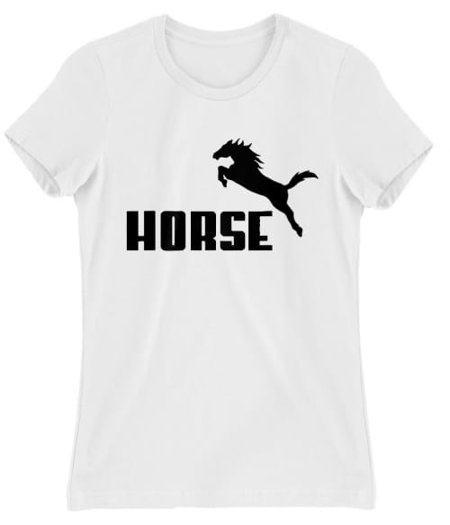 Horse Logo Lovas Női Póló - Lovas
