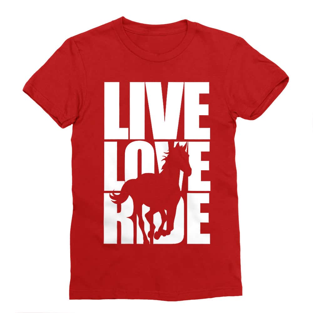 Live Love Ride Férfi Testhezálló Póló