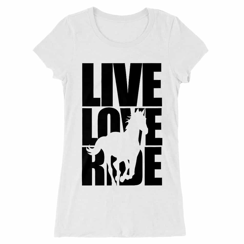 Live Love Ride Női Hosszított Póló