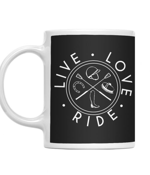 Live Love Ride Icons Állatos Bögre - Lovas