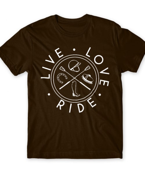 Live Love Ride Icons Lovas Póló - Lovas