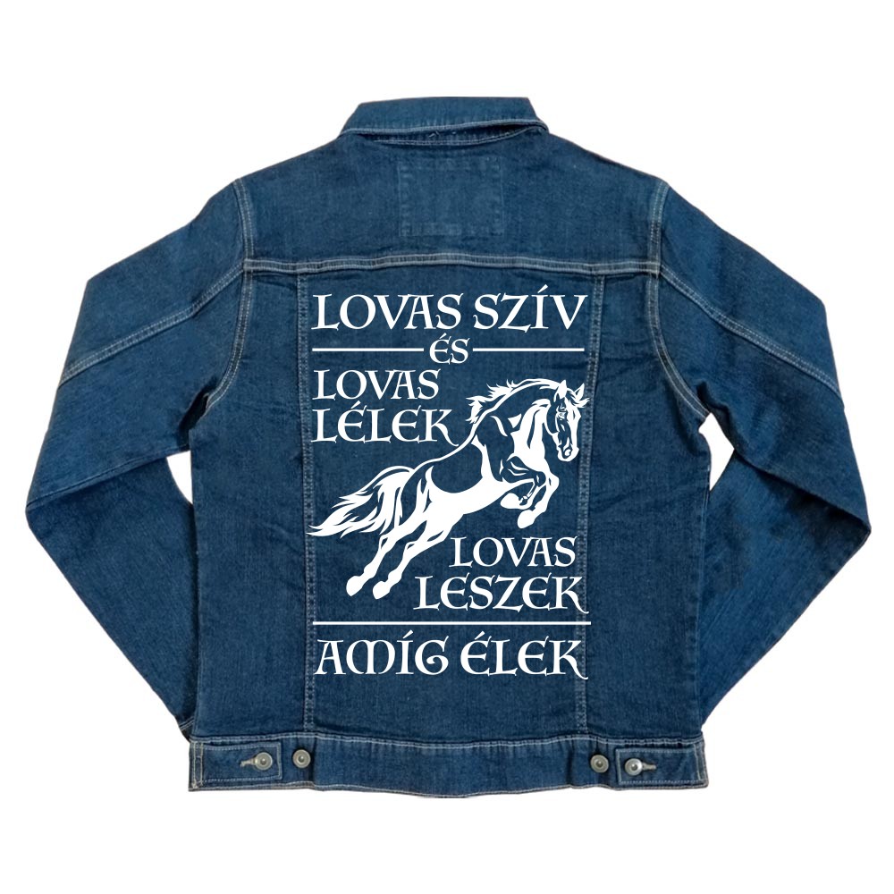 Lovas szív Unisex Farmerkabát