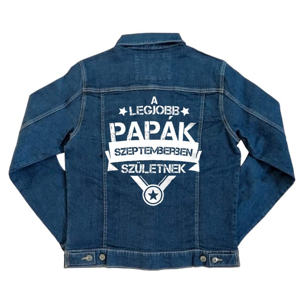 Legjobb papa Szeptember Unisex Farmerkabát