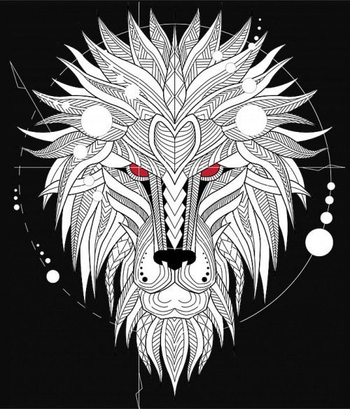 Lion geometry Oroszlános Pólók, Pulóverek, Bögrék - Oroszlános