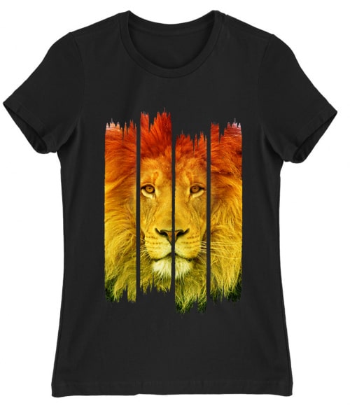 Lion stripes Oroszlános Női Póló - Oroszlános