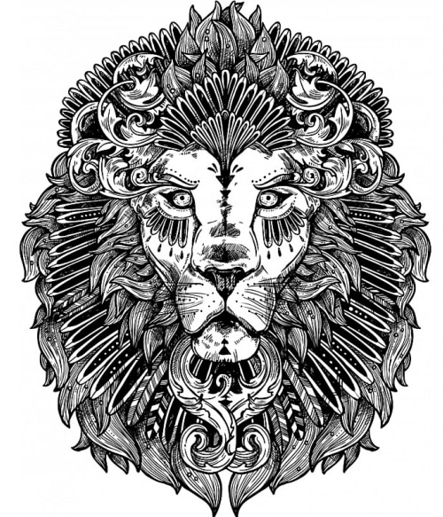 Ornamental lion Oroszlános Pólók, Pulóverek, Bögrék - Oroszlános