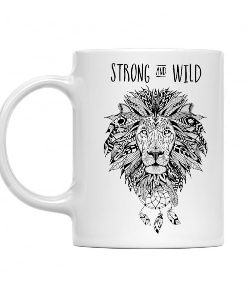 Strong and wild lion Oroszlános Bögre - Oroszlános