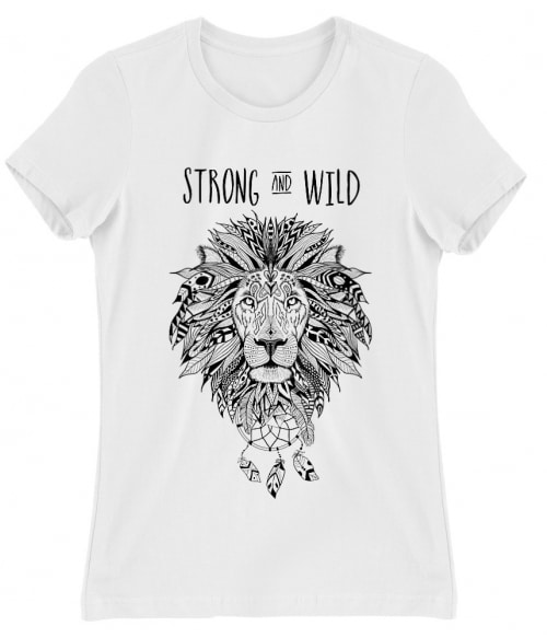Strong and wild lion Oroszlános Női Póló - Oroszlános