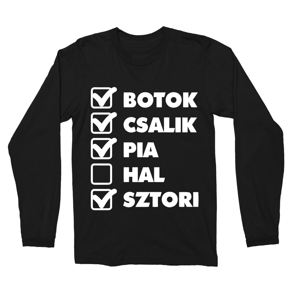 Botok, Csalik, Pia Férfi Hosszúujjú Póló