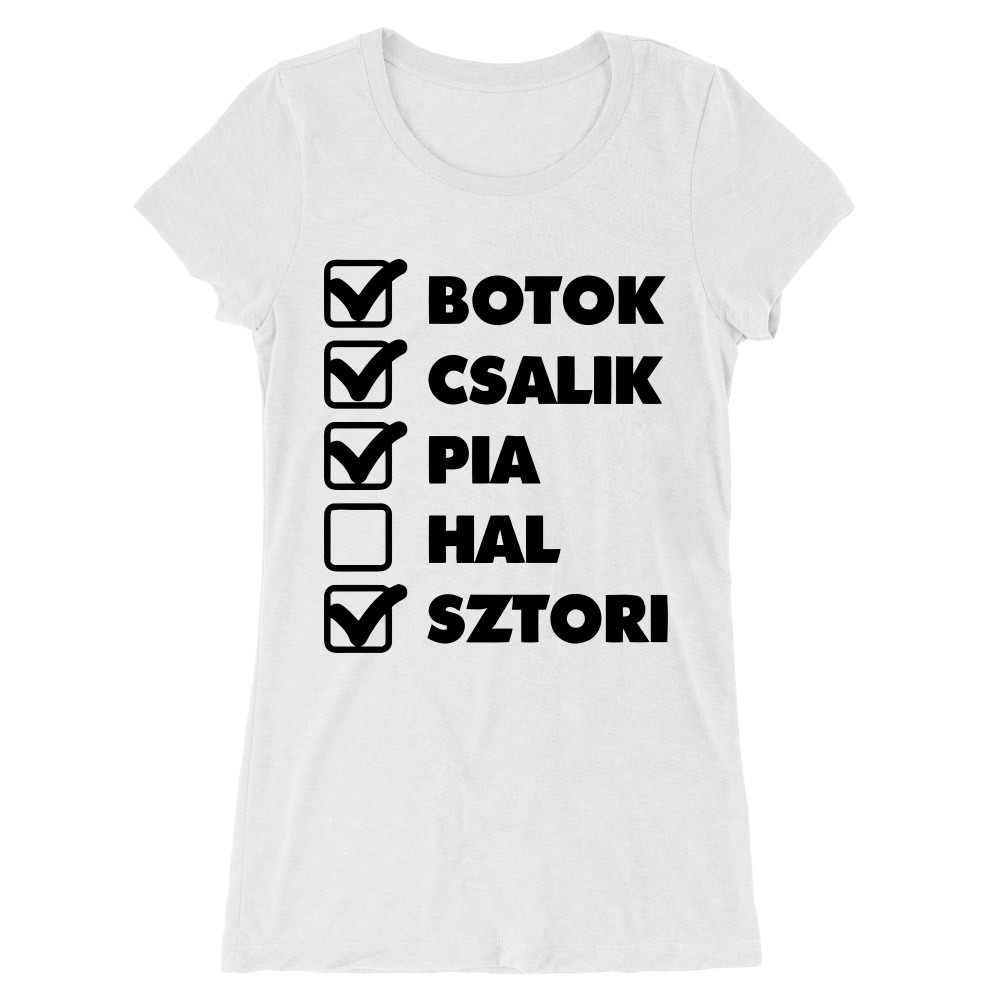 Botok, Csalik, Pia Női Hosszított Póló
