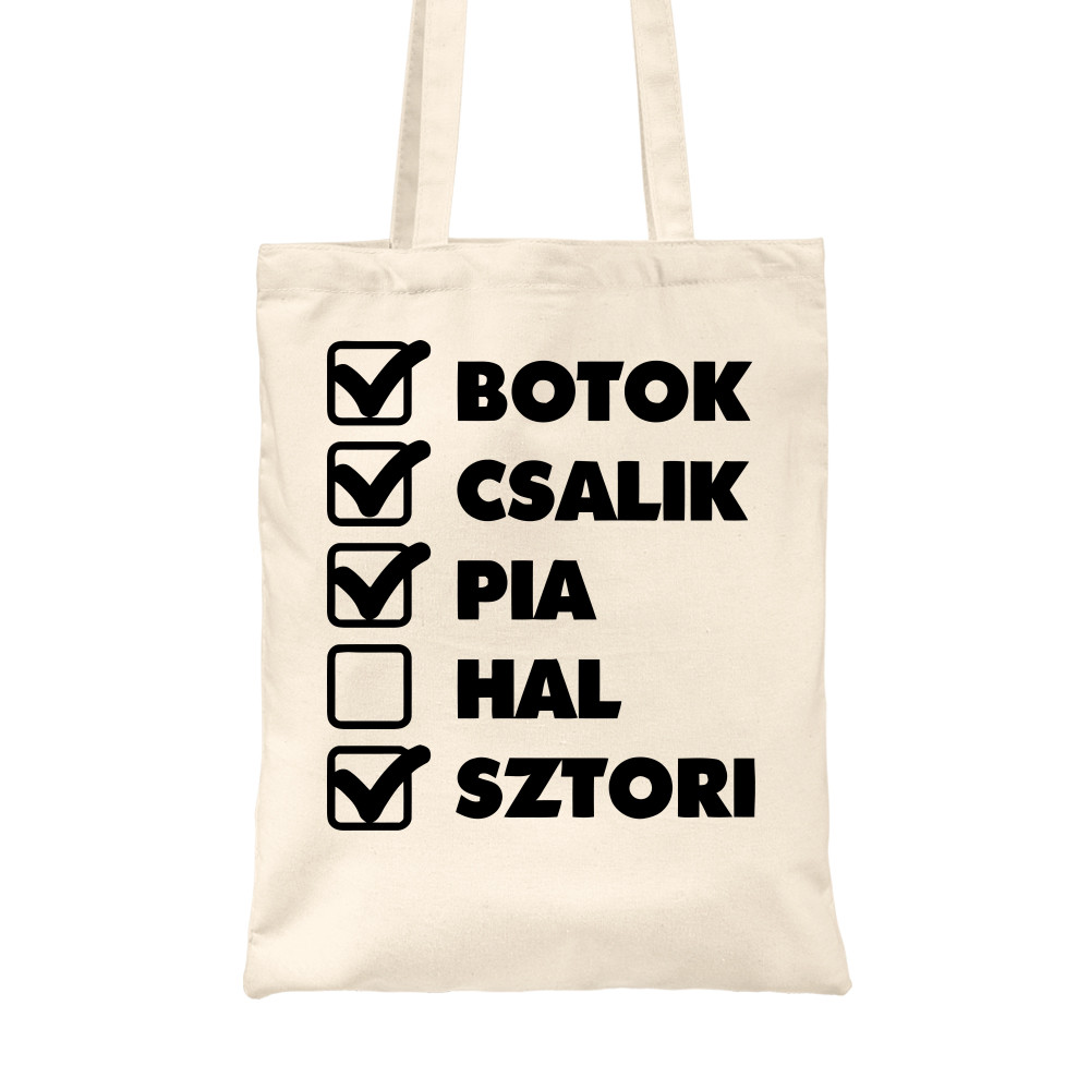 Botok, Csalik, Pia Vászontáska