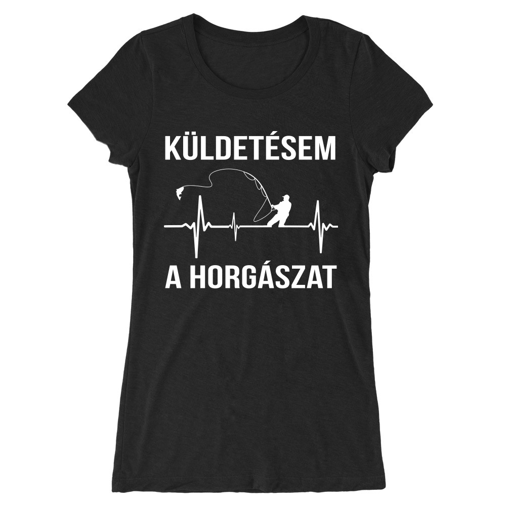Küldetésem a horgászat Női Hosszított Póló