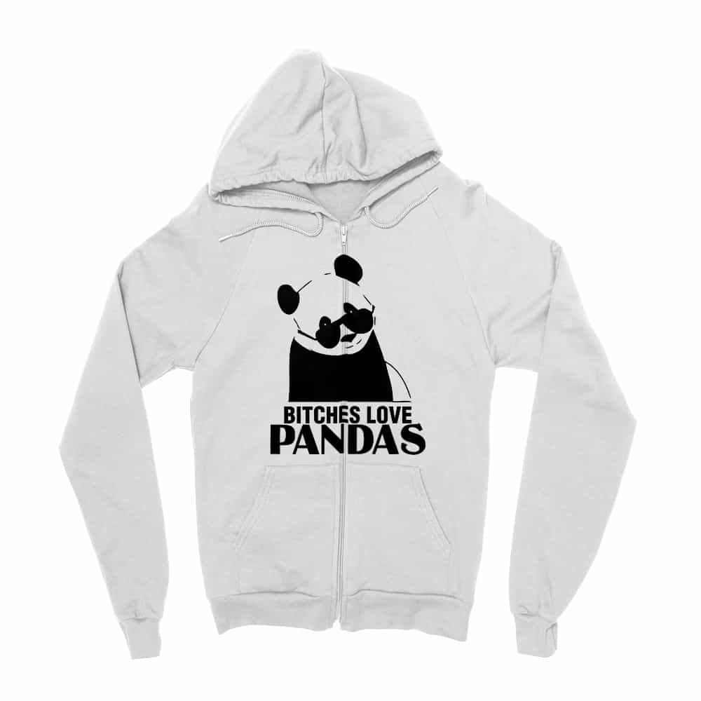 Bitches Love Pandas Zipzáros Pulóver