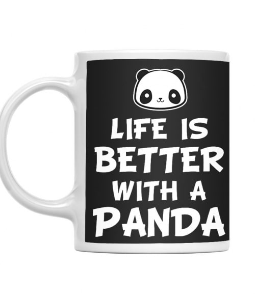 Life is better with a Panda Állatos Bögre - Pandás