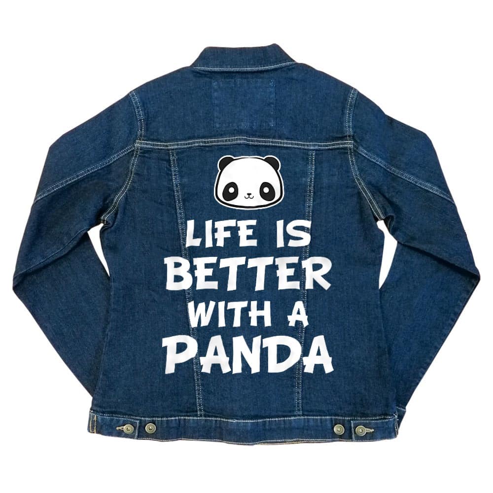 Life is better with a Panda Női Farmerkabát