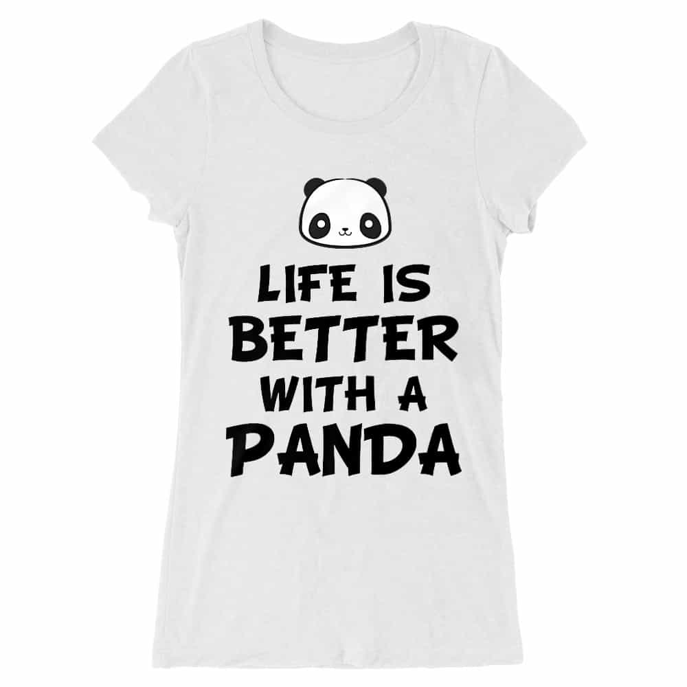 Life is better with a Panda Női Hosszított Póló