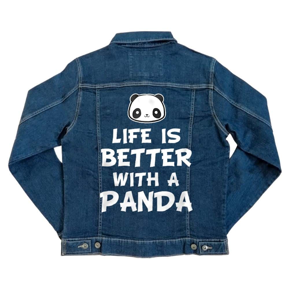 Life is better with a Panda Unisex Farmerkabát