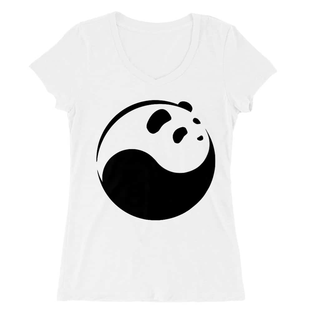 Yin Yang Panda Női V-nyakú Póló