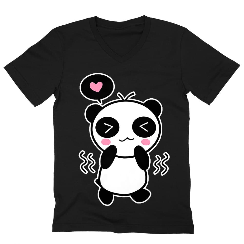 Panda Boy Férfi V-nyakú Póló