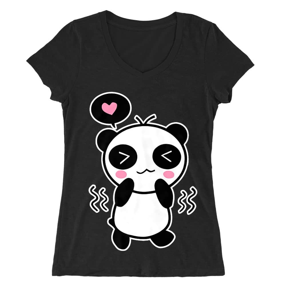 Panda Boy Női V-nyakú Póló