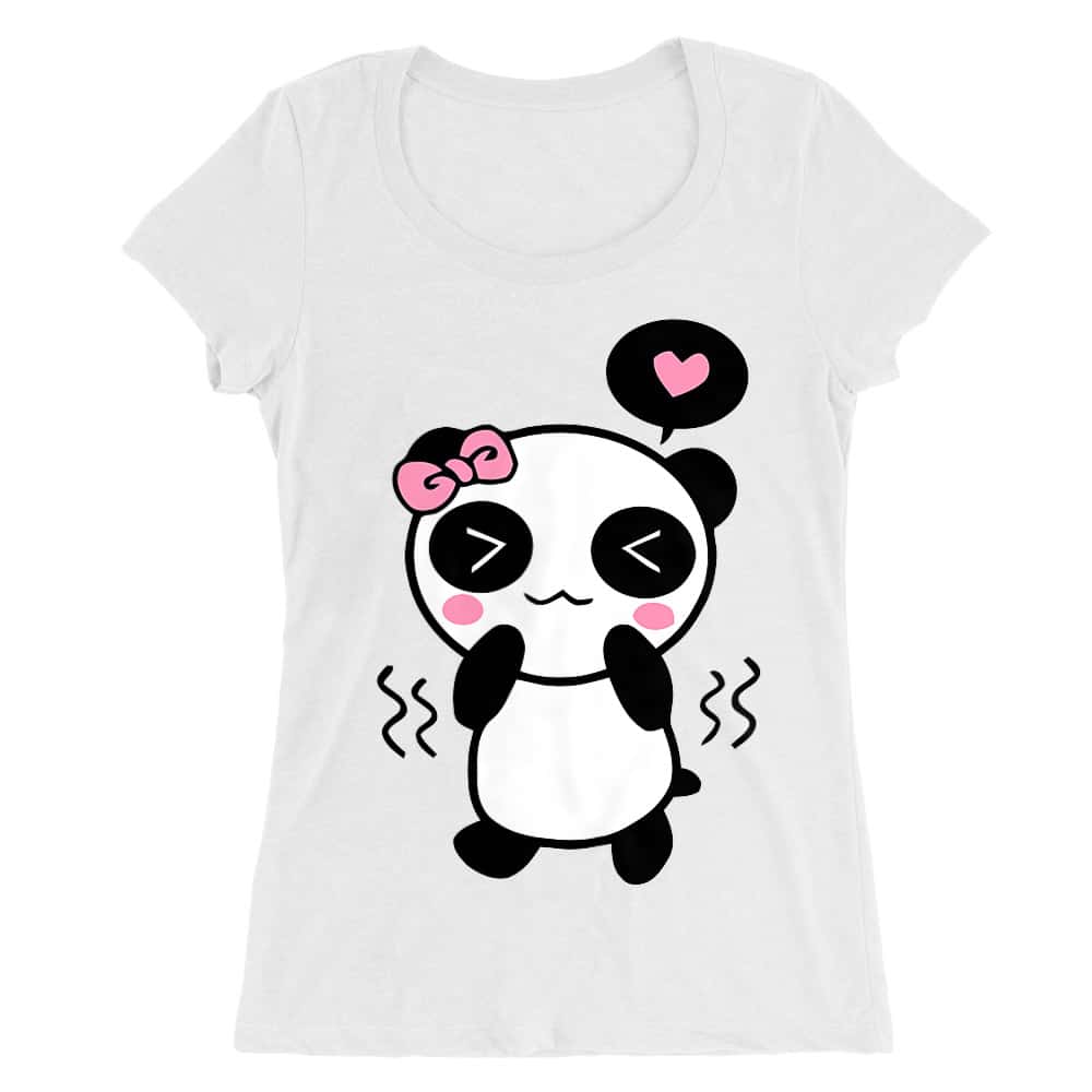 Panda Girl Női O-nyakú Póló