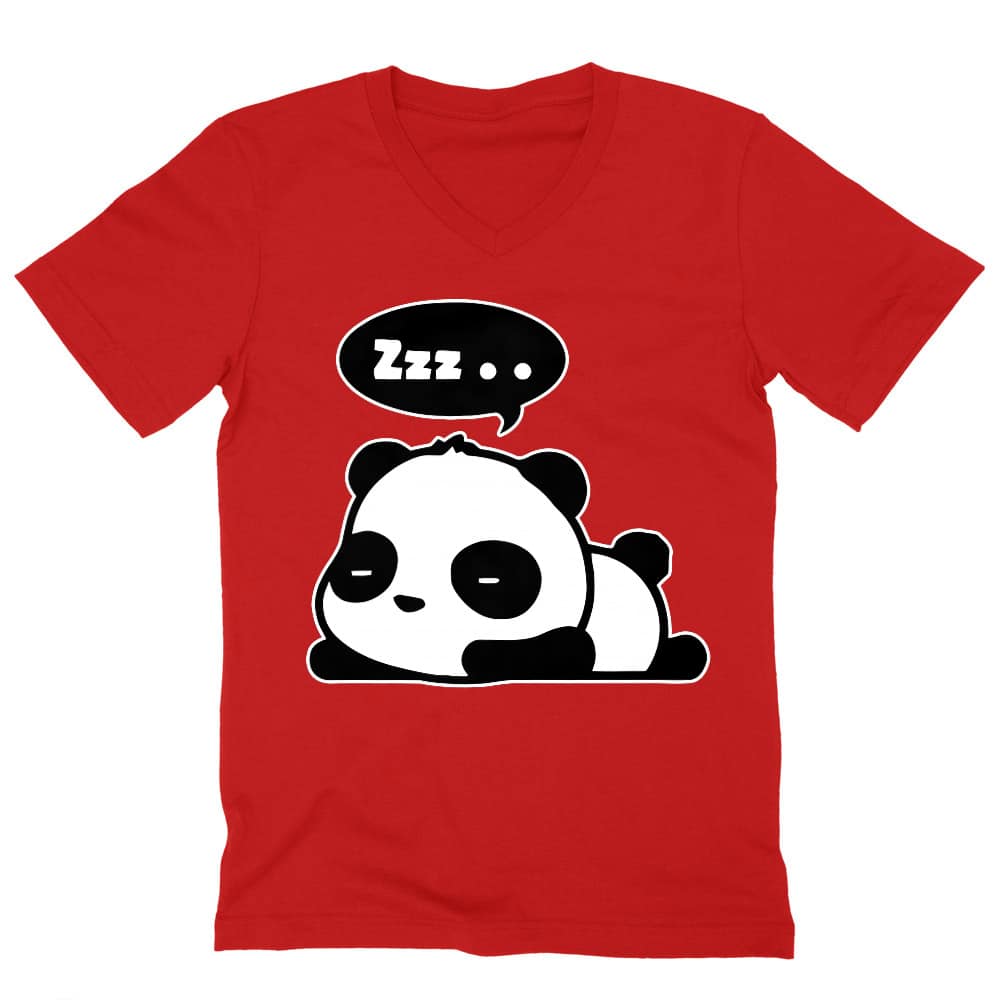 Sleepy Panda Férfi V-nyakú Póló