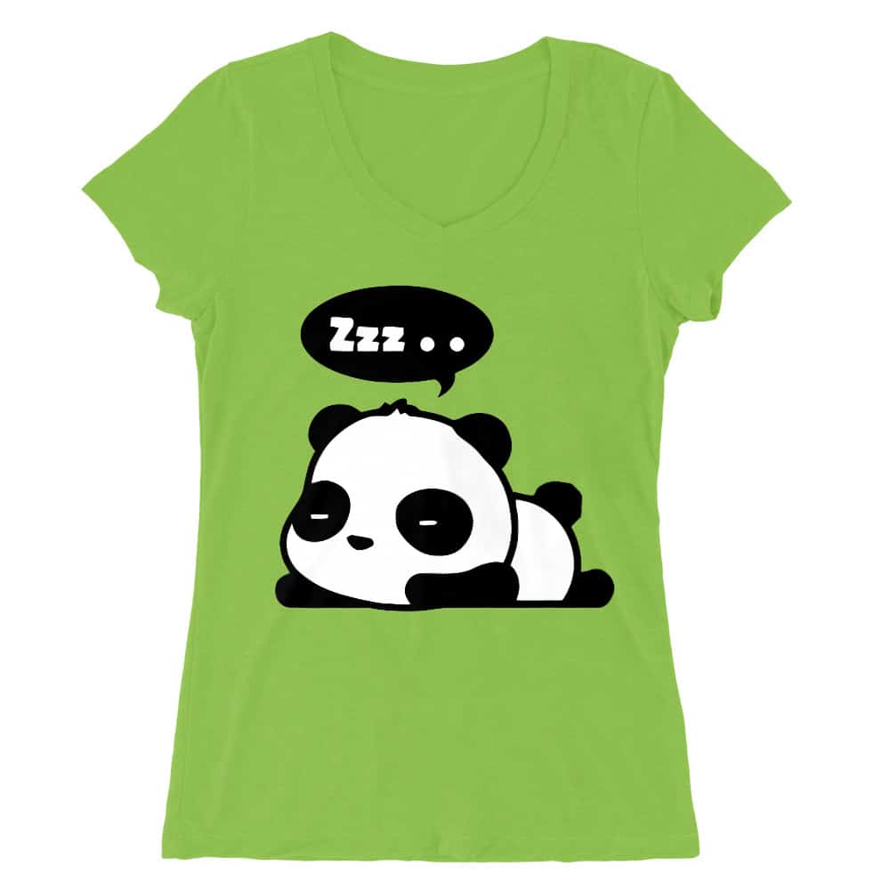 Sleepy Panda Női V-nyakú Póló