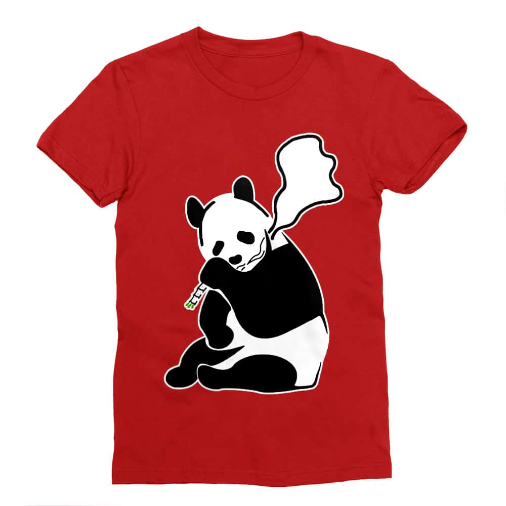 Smoking Panda Férfi Testhezálló Póló