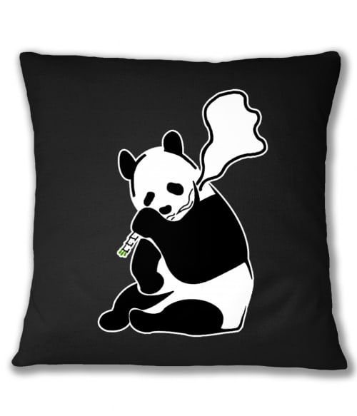 Smoking Panda Pandás Párnahuzat - Pandás