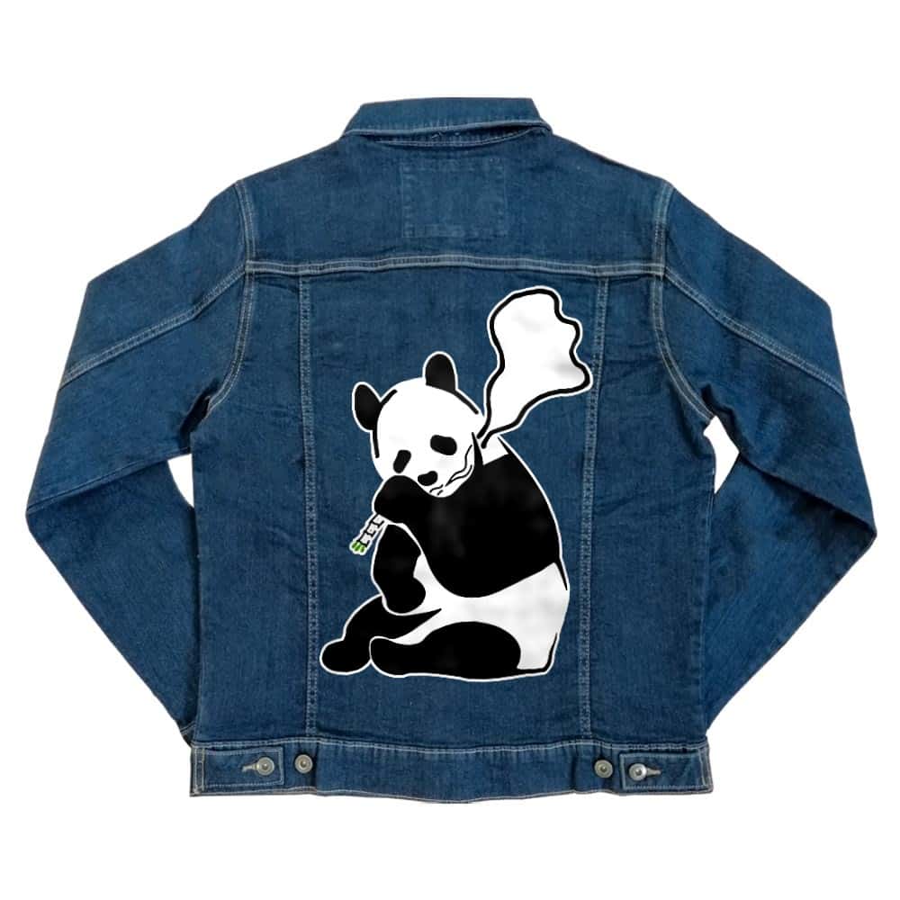 Smoking Panda Unisex Farmerkabát
