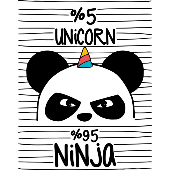 Unicorn Ninja Panda Pandás Pólók, Pulóverek, Bögrék - Pandás