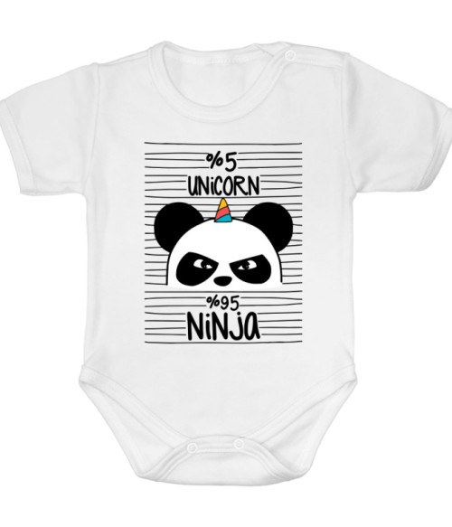 Unicorn Ninja Panda Állatos Baba Body - Pandás