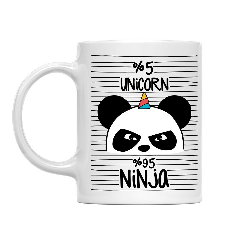 Unicorn Ninja Panda Bögre