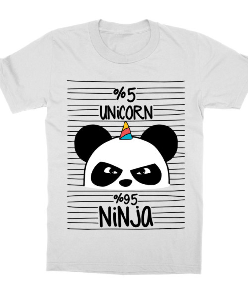 Unicorn Ninja Panda Állatos Gyerek Póló - Pandás