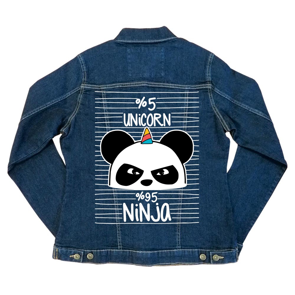 Unicorn Ninja Panda Női Farmerkabát