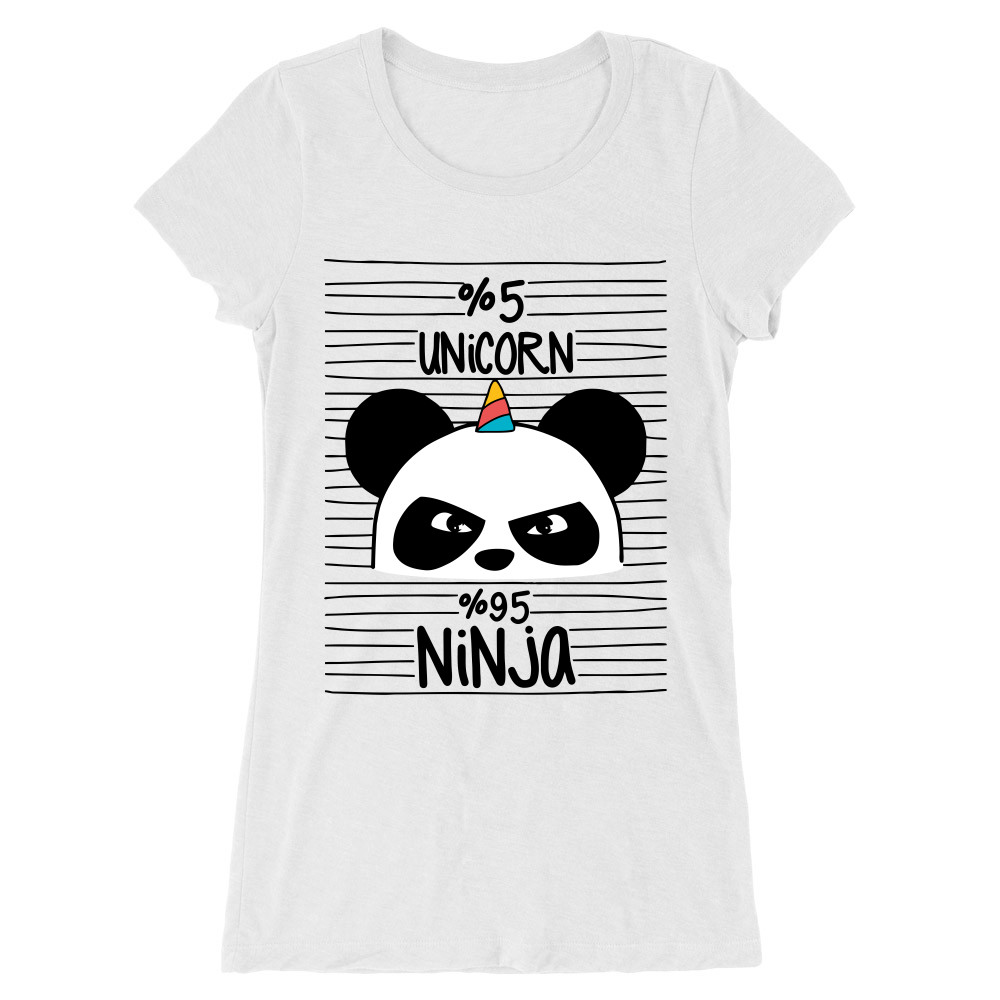 Unicorn Ninja Panda Női Hosszított Póló