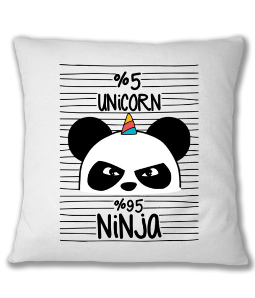 Unicorn Ninja Panda Állatos Párnahuzat - Pandás