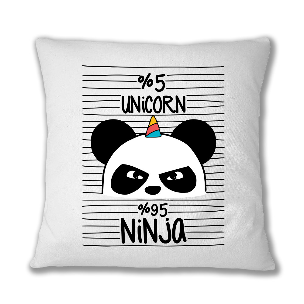 Unicorn Ninja Panda Párnahuzat