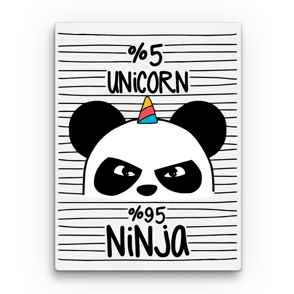Unicorn Ninja Panda Vászonkép