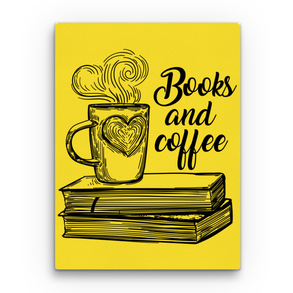 Books and Coffee Hobbi-Érdeklődés Vászonkép - Olvasás