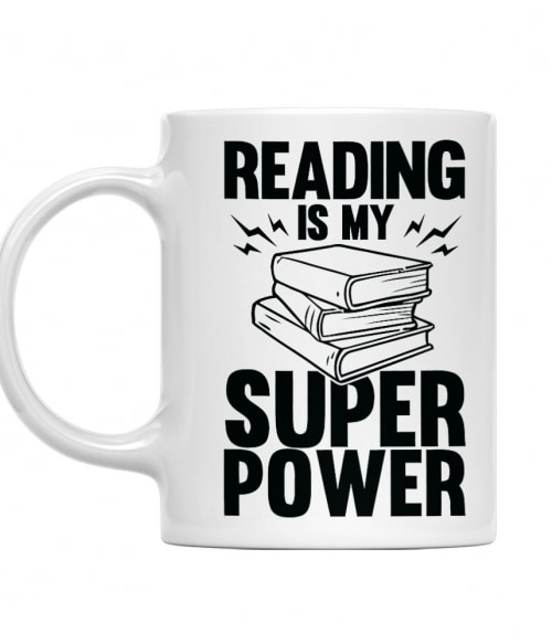 Reading is my super power Olvasás Bögre - Olvasás