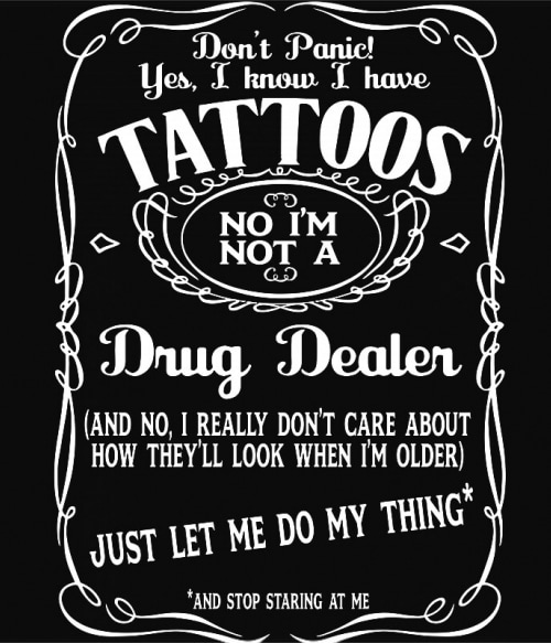 Don't panic tattoo Tetoválás Pólók, Pulóverek, Bögrék - Tetoválás
