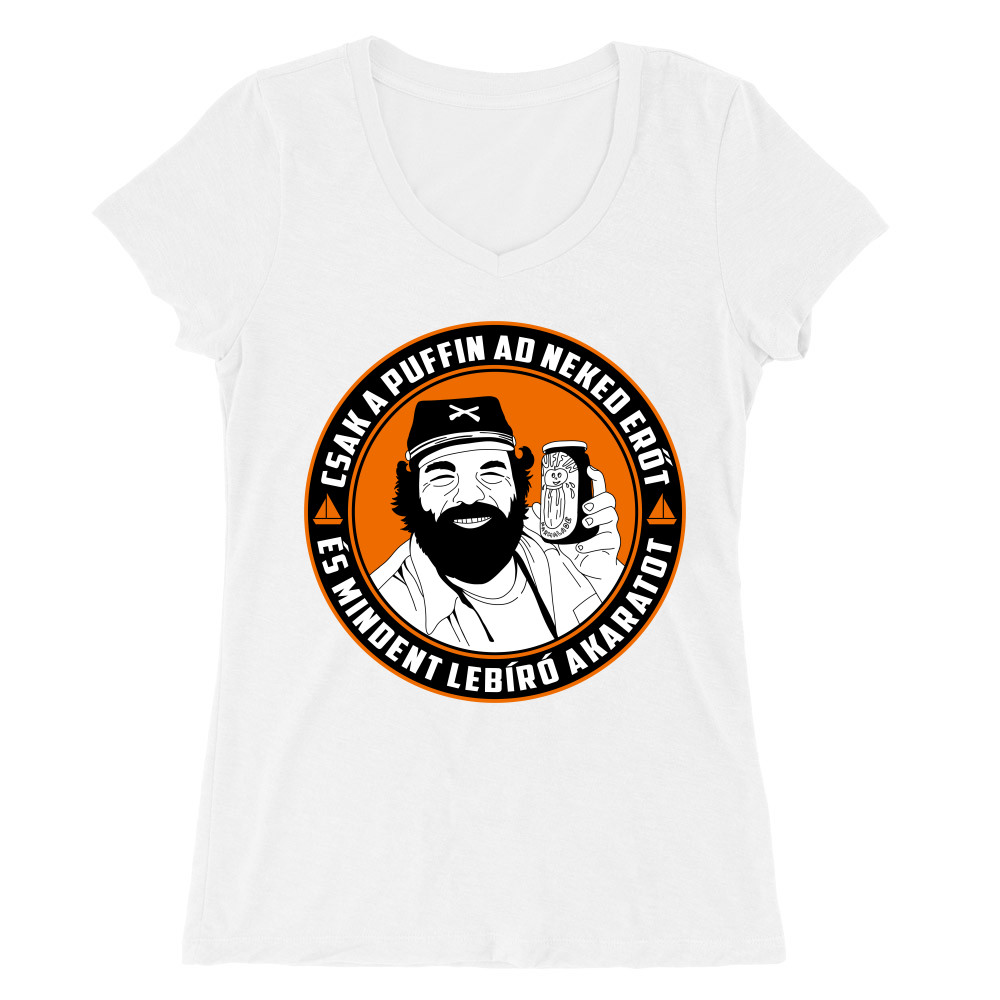 Bud Spencer Puffin Női V-nyakú Póló
