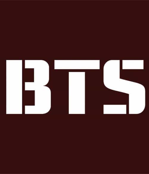 BTS Text Logo Zene Pólók, Pulóverek, Bögrék - Zene