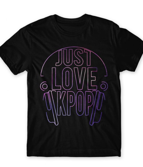 Just Love K-Pop Zene Férfi Póló - Zene