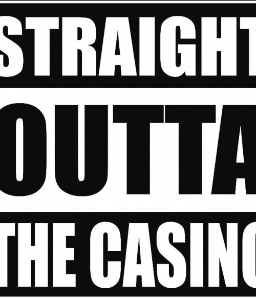 Straight outta casino Póker Pólók, Pulóverek, Bögrék - Póker