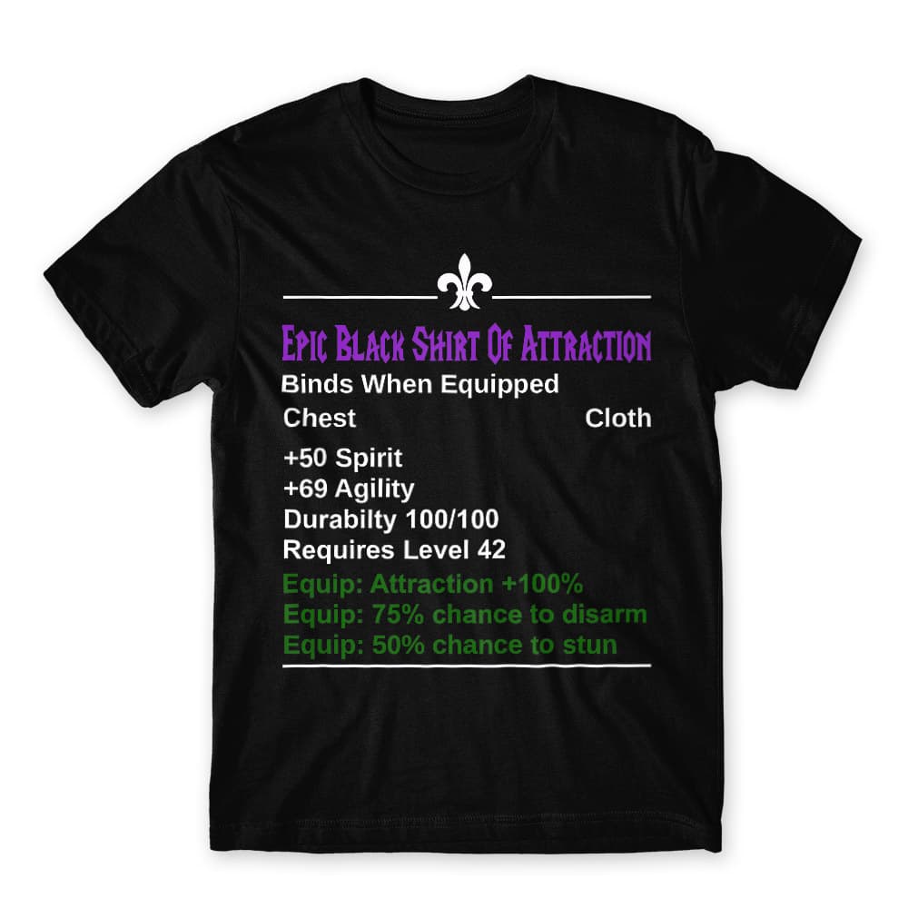 Epic Black Shirt Of Attraction Férfi Póló
