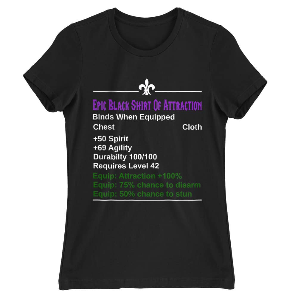 Epic Black Shirt Of Attraction Női Póló