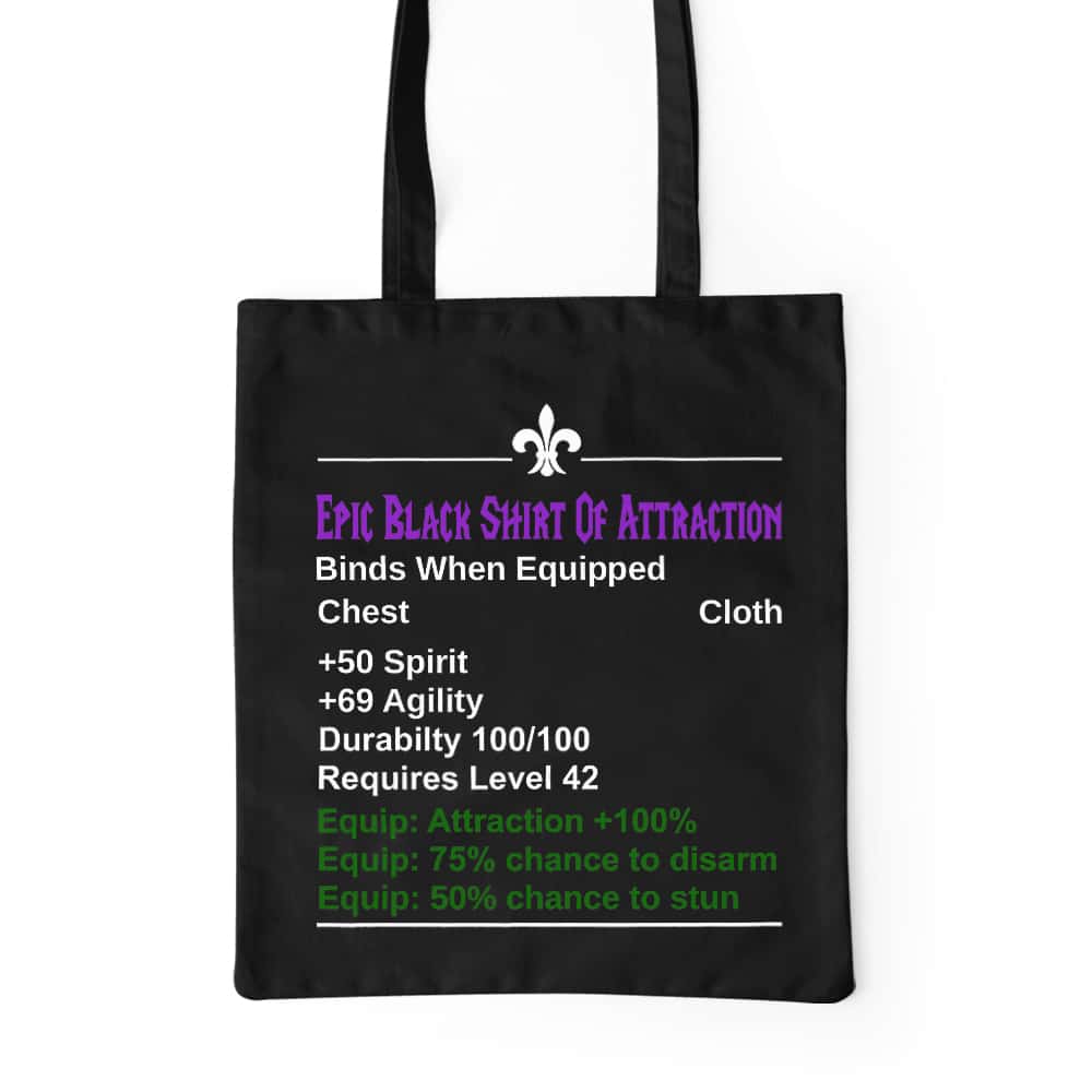 Epic Black Shirt Of Attraction Prémium Vászontáska